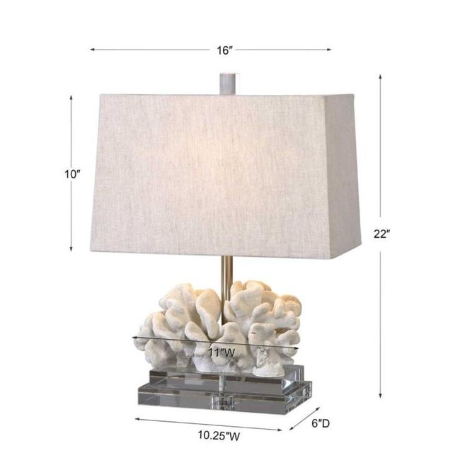 Contemporary Uttermost Coral Table Lamp For Sale - Image 3 of 3