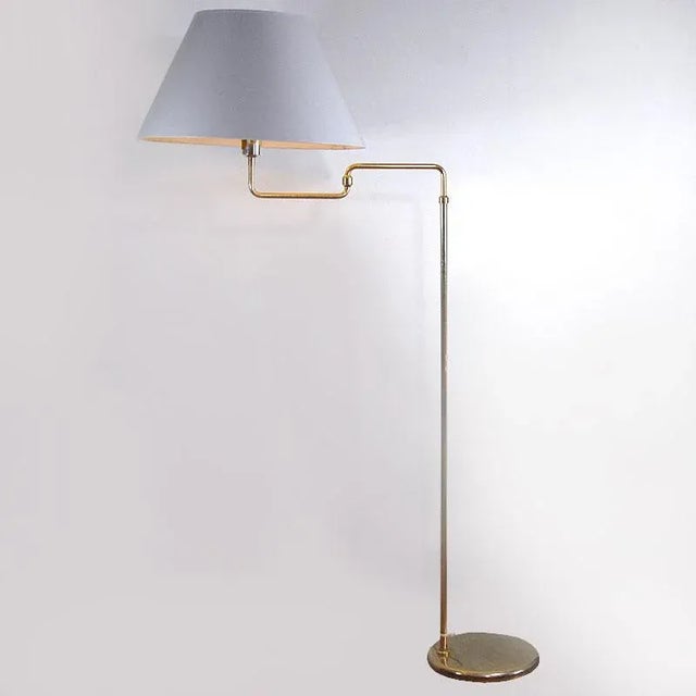 Gold Floor Lamp, Denmark, 1960s For Sale - Image 8 of 9