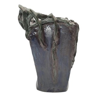 Sculptural Art Ceramic Vase by RB, 1970s For Sale