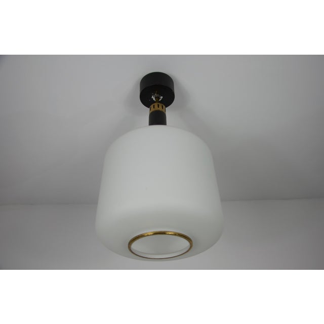 Mid 20th Century Mid-Century Opal Glass Ceiling Lamp by Stilnovo, Italy, 1960s For Sale - Image 5 of 8