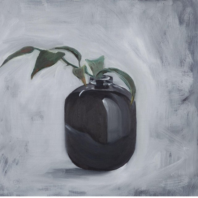 Justyna Kuklo, Black Vase I, 2019, Oil on Canvas For Sale - Image 3 of 6