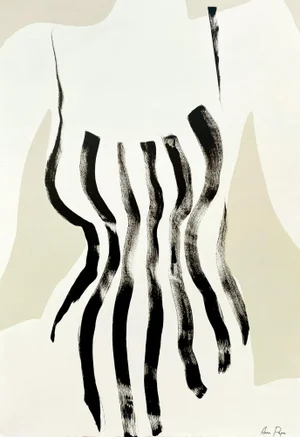 Abstract Acrylic on Canvas Painting "Lines" by Anna Pepe