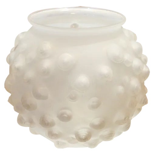 Palissy Vase in White Glass by René Lalique for Lalique, France, 1926 For Sale