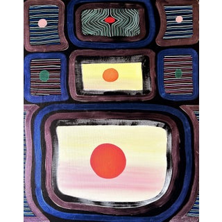 Max Manning “Untitled (CVS275)” Contemporary Blue, Purple, & Red Geometric Abstract Painting, 2024 For Sale