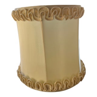 Vintage Paris Style Ruffle Cream Colored Lampshade For Sale