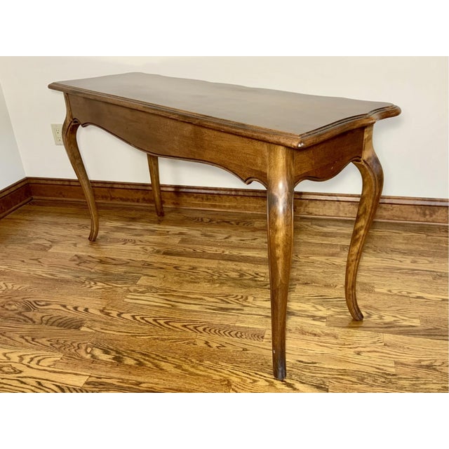Ethan Allen Vintage Ethan Allen French Provincial Style Console Table For Sale - Image 4 of 15