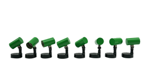Green Wall or Ceiling Spot Lights from Massive, Belgium, 1960s, Set of 10