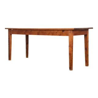 Antique French Farmhouse Rustic European Pine Dining Table For Sale