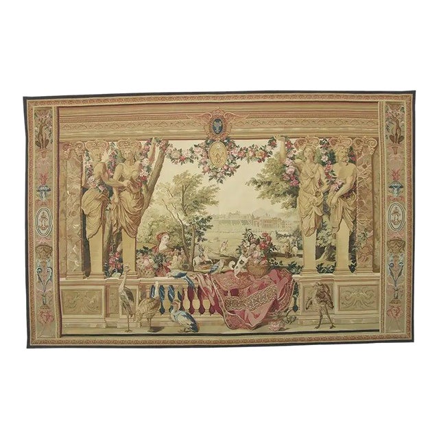 Vintage Tapestry Depicting Royal Figures For Sale