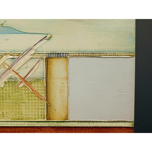 1970s Enrico Embroli ""Tab X Series #52" Original Painting on Canvas Hand Signed For Sale - Image 5 of 9