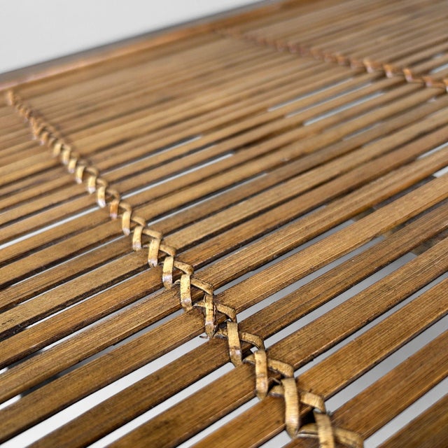 Japanese Bamboo Side Table, 1970s For Sale - Image 4 of 15