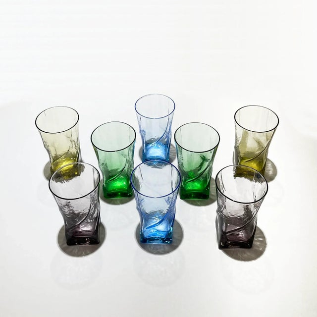 Morgantown Glass Vintage Morgantown Midcentury Juice Glasses or Barware, Set of 8 For Sale - Image 4 of 6