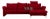 Red Fabric Loredo Corner Sofa Red with Manual Function from Mondo For Sale