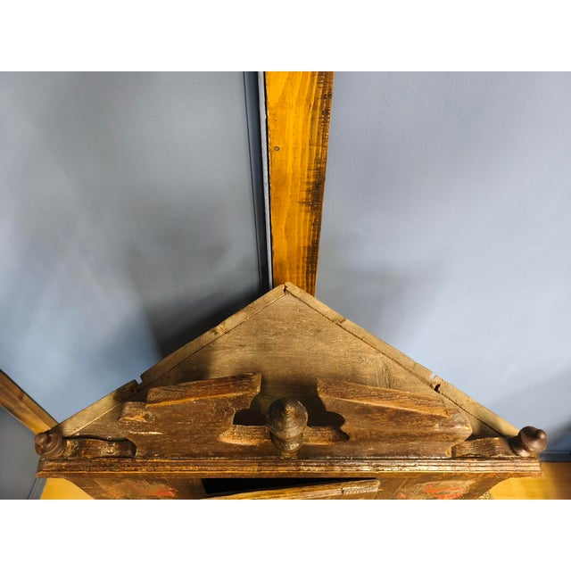 Antique Folk Corner Cabinet, 1850 For Sale - Image 5 of 18