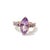 Bochic “Orient” Vintage Amethyst & Lilac Tanzanite Ring Set 18K Gold & Silver For Sale - Image 10 of 13