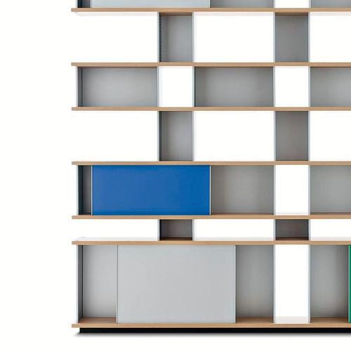 Cassina Wood and Aluminium Nuage Shelving Unit by Charlotte Perriand for Cassina For Sale - Image 4 of 11