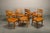 Razorblade Style Dining Chairs in Oak and Leather by Henning Kjærnulf, Denmark, 1960s, Set of 7 For Sale - Image 11 of 18