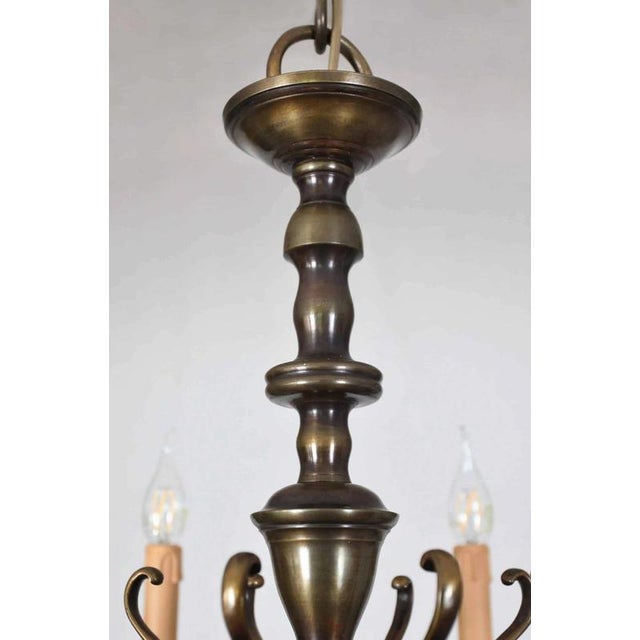 Dutch Bronze Chandelier from Reservé A.kK For Sale - Image 3 of 5