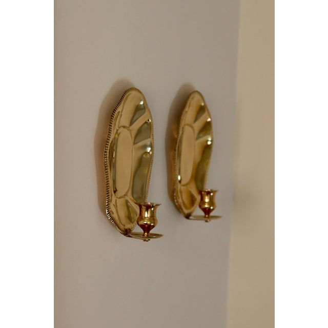 Mid-Century Swedish Brass Sconces, Set of 2 For Sale - Image 4 of 16