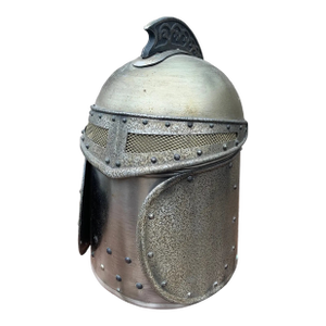 Late 20th Century Pewter Knight’s Helmet Form Ice Bucket