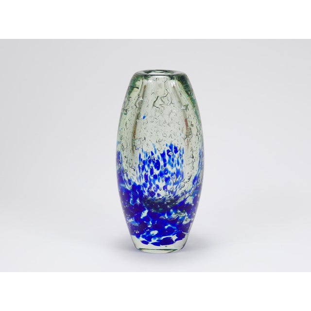 Blue Bohemian Studio Sommerso Glass Vase by Jaroslav Svoboda for Skrdlovice Beranek, 1970s For Sale - Image 8 of 17