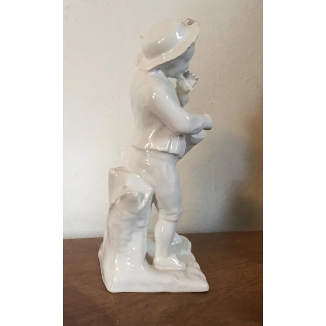 18th Century English Staffordshire White Pearlware Figure of a Drummer or Musician For Sale - Image 9 of 11