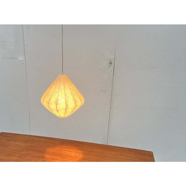 Mid-Century Modern Mid-Century Modern Cocoon Pendant Lamp by Friedel Wauer for Goldkant Leuchten, Germany, 1960s For Sale - Image 3 of 18