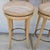 Tan Vintage Venetian Grotto Style Carved Wood Palm Leaf Barstools Set of 2 For Sale - Image 8 of 15