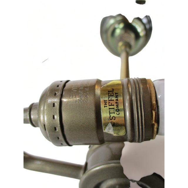 Mid 20th Century 36" Torchiere Lamp Stiffel Brass & Crystal Pineapple Hollywood Regency For Sale - Image 11 of 15