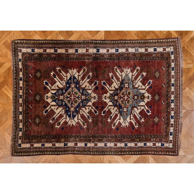 Textile Vintage Transcaucasian Wool Rug For Sale - Image 7 of 7