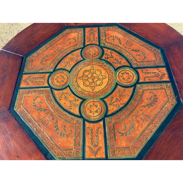 1970s Vintage English Eight-Legged Inlaid Dining Accent Table For Sale - Image 5 of 18