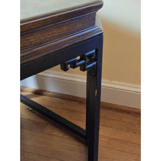 Baker Furniture Company 1960s Michael Taylor for Baker Far East Octagonal Burlwood Side Table For Sale - Image 4 of 17