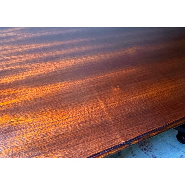 Antique Carved Mahogany Library Table With Lion Head Legs, C. 1900–1915 For Sale - Image 11 of 12