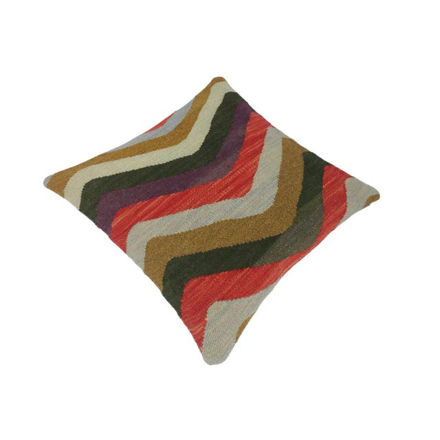 Embellish your home with this timeless casual chic handmade Southwestern Kilim throw pillow covers made with wool and...