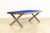 1980s Mid Century Modern Chrome and Blue Strap Bench Milo in Baughman Style For Sale - Image 5 of 10