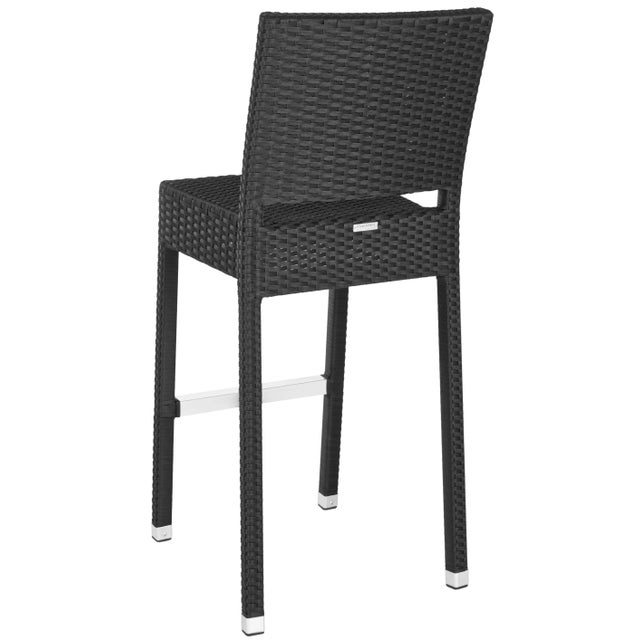 Modern Hawkins Indoor-Outdoor Barstool in Black For Sale - Image 3 of 6