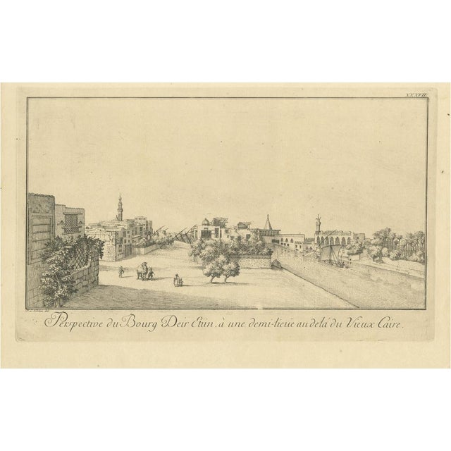 Norden, View of Deir el-Tin near Cairo Antique Egypt City, Engraving, 1755 For Sale - Image 10 of 10