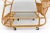 Italian Serving Trolley in Bamboo Rattan and Glass, 1950s For Sale - Image 14 of 17