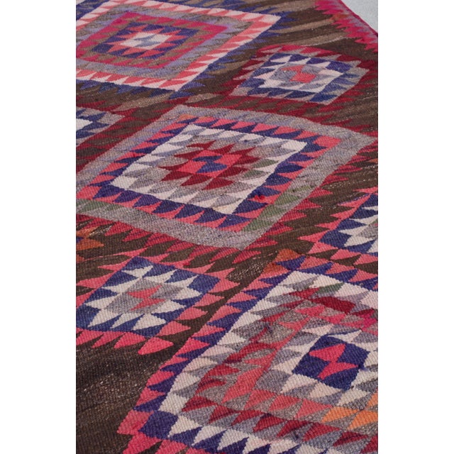 Vintage Tribal Pink Kilim Rug, 5 x 10.7 For Sale - Image 4 of 11