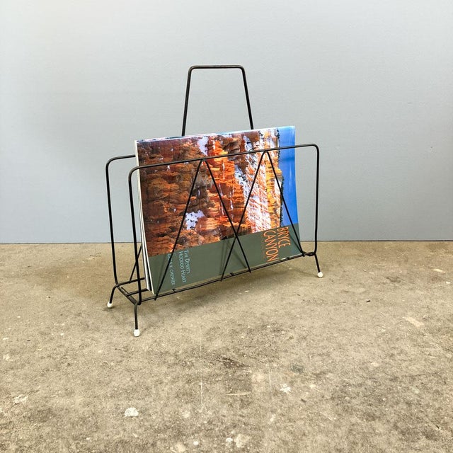 String Newspaper Rack, 1960s For Sale - Image 6 of 7