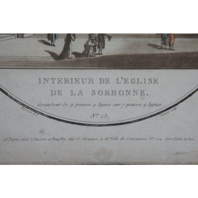 Beige Antique Jean Francois Janinet (1752-1814) Royal Hotel & Church Etchings - A Pair For Sale - Image 8 of 13