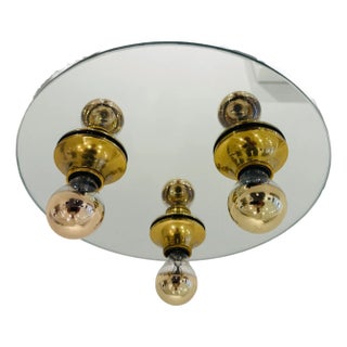 1960s Mid Century Modern Space Age German Flush Ceiling Lamp For Sale