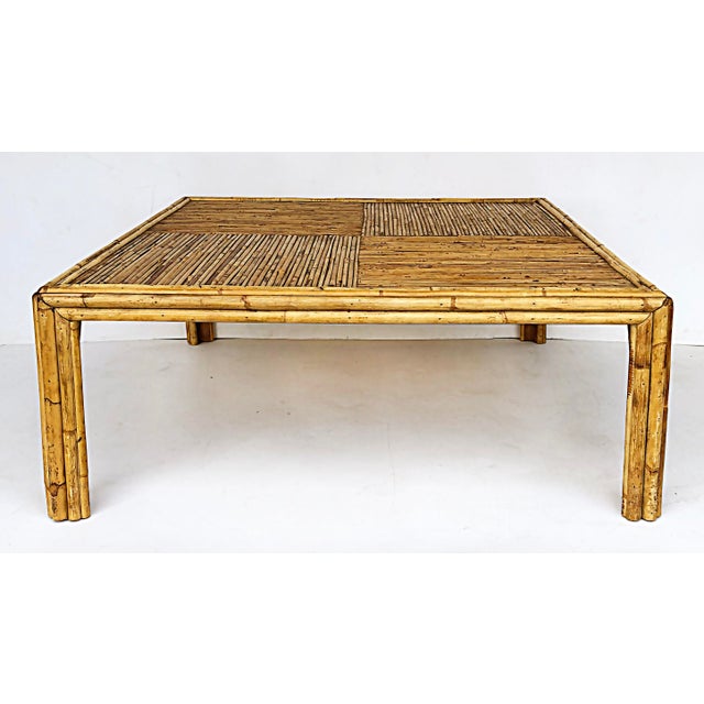 Gabriella Crespi Vintage Bamboo Coffee Table, Manner of Gabriella Crespi For Sale - Image 4 of 8