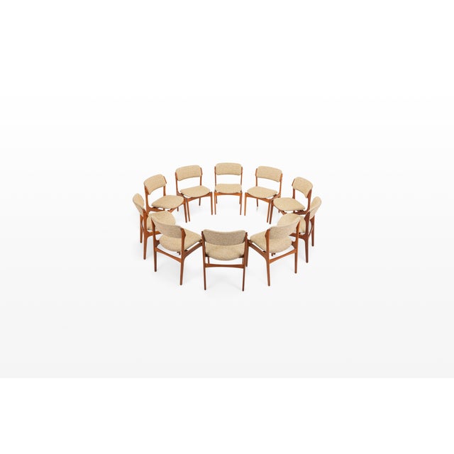 Model 49 Dining Chairs by Erik Buch for Odense Maskinnedkeri, Denmark, 1960s, Set of 10 For Sale - Image 14 of 14