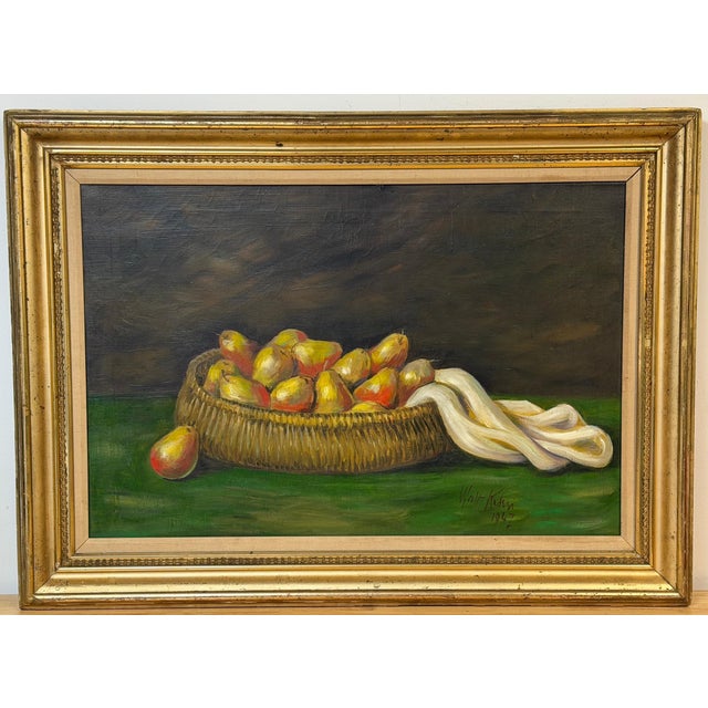 Walt Kuhn (1877–1949) Still Life with Pears in Basket, 1947 Oil on canvas 30 x 20 inches (framed: 37 x 27 x 2 inches)...