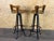 Vintage Brutalist Bar Stools in Iron and Wood, 1960s, Set of 2 For Sale - Image 12 of 18