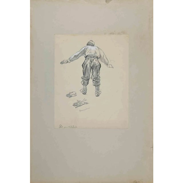 Study for the Débacle is an Original Pencil Drawing realized by Pierre Georges Jeanniot (1848-1934). Hand-Signed and some...