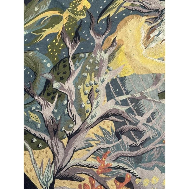The Sunken Nave Tapestry from Aubusson, 1930s For Sale - Image 10 of 18