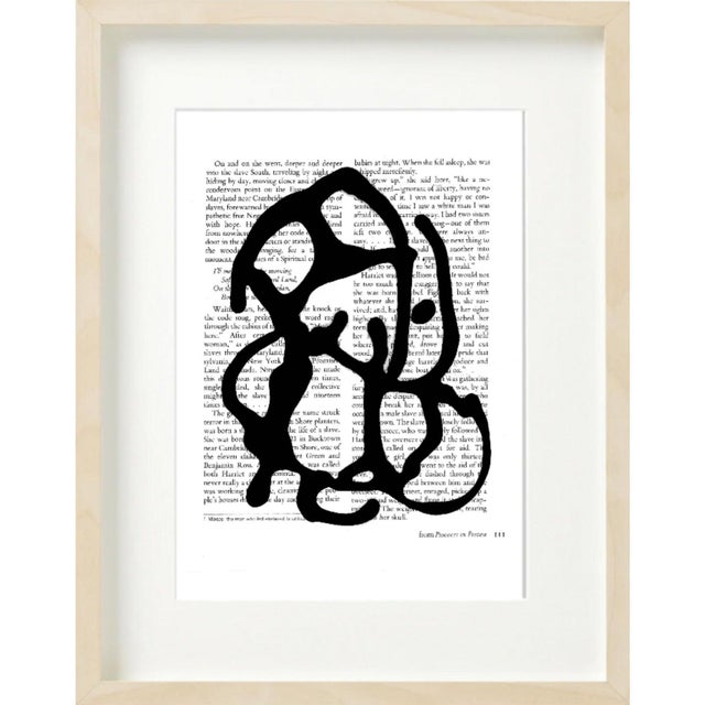 Wood Shadow Box Framed 'Black & White Abstractions Series' (4) - 75' Gallery Wall Art Prints Installation by Diane Grant - Set of 15 For Sale - Image 4 of 12