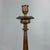 Wood Antique Brass Candlestick with Wooden Base, 20th Century For Sale - Image 7 of 12